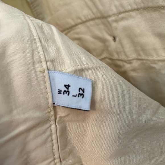 𝅺amendi GUNNAR MID RISE CHINO PANTS IN cream 34x32 - Picture 11 of 16